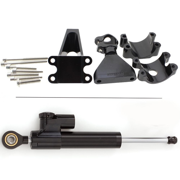 Fit For CBR600F F4 F4i(41mm) 1999 2000 2001 2002 2003 Motorcycle Steering Damper Stabilizer Buffer Control Bar with Mounting Bracket Support Kit Full Set black