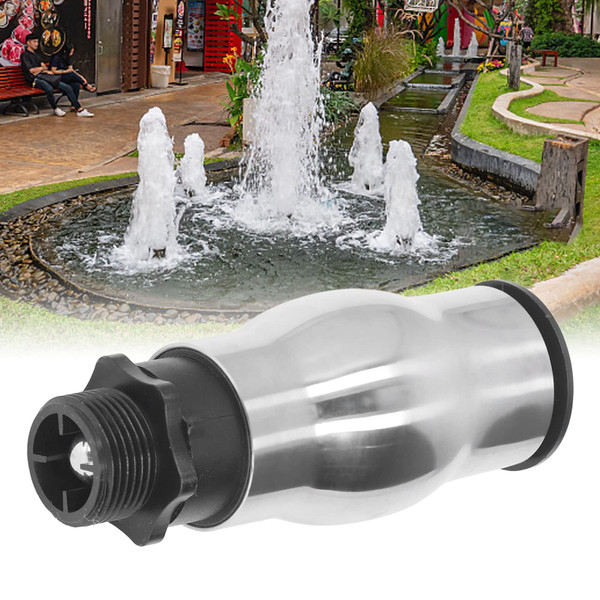 Zerone Fountain Nozzle, G1 Male Thread Frothy Foam Jet Fountain Nozzle 304 Stainless Steel Waterscape Nozzle Water Foam Shape for Garden Pond Lake Libraries