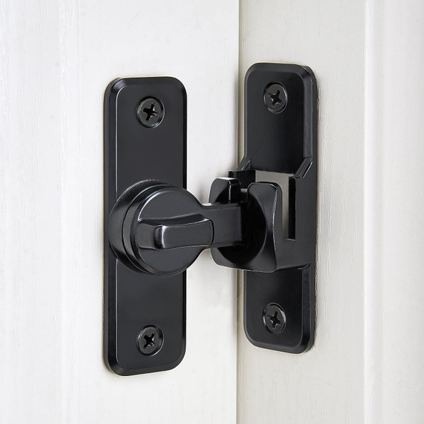 Black 90/180 Degree Flip Latch,Zinc Alloy Barn Door Latch