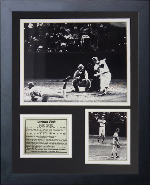 Legends Never Die "1975 Carlton Fisk Home Run" Framed Photo Collage, 11 x 14-Inch