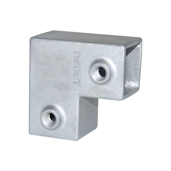 10 Pack 1" X 1" Square Tube Fittings-2 Way Connector, L Shape Square Tubing Joints 90 Degree Elbow Corner Connector for 25.4mm Square Tubing Fence Guardrail End Rails Clamps