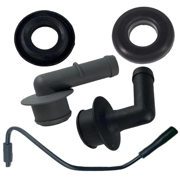 4854265 Crankcase Vent Tube Breather Hose & PCV Valve Elbows Grommet Kit Compatible with Jeep Wrangler Grand Cherokee 1997-2004 Cherokee 1997-1998