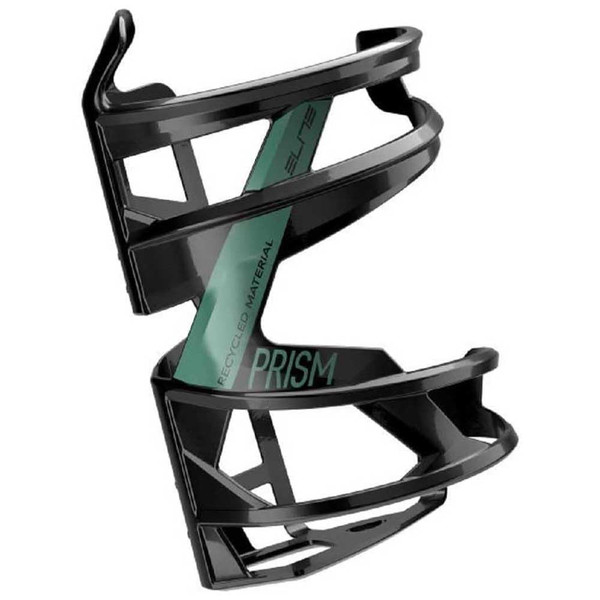 Elite Prism Right Bottle Cage – Recycled Material, Green Graphic – Lightweight, Durable, Secure