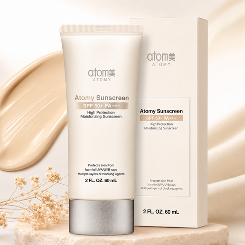 Atomy 터미 선크림 베이지 SPF50+ PA+++, 60ml, 1개/Atomy Sunscreen Beige SPF50+ PA+++, 60ml, 1 piece