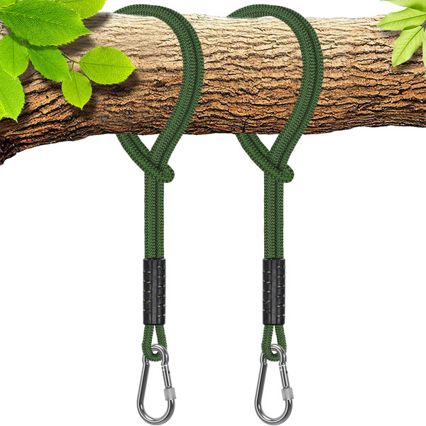 SELEWARE Heavy Duty Tree Swing Ropes, 3FT Hammock Tree Straps Hanging Kit