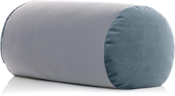 PILLOWY Microbead Bolster Neck Roll Pillow, Gently On Body, Head, Neck & Shoulders No Pain Rest, Relax Sleep - Silky Feel Prevent Wrinkles & Hair Breakage - Lightweight Cylinder, 14" x 8", Cool Grey PILLOWY Microbead Bolster Neck Roll Pillow, Gently On Body, Head, Neck & Shoulders No Pain Rest, Relax Sleep - Silky Feel Prevent Wrinkles & Hair Breakage - Lightweight Cylinder, 14" x 8", Cool Grey