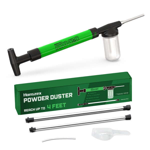 Honszex Diatomaceous Earth Duster, Powder Duster - Reach Up to 4 FT