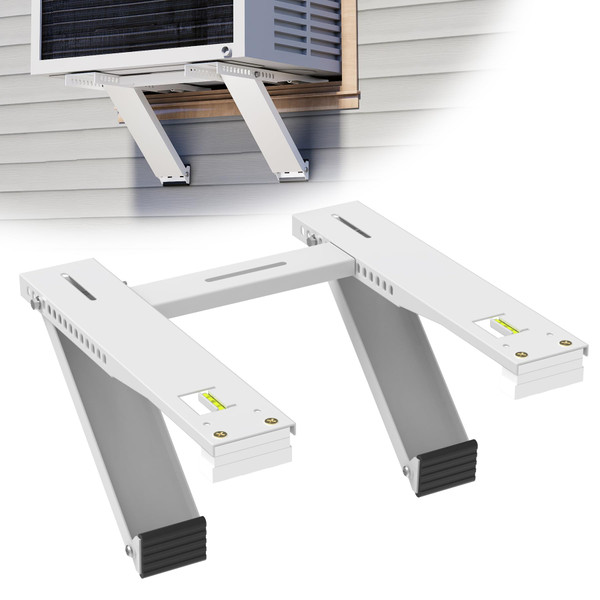 BJADE'S Window Air Conditioner Bracket,Universal AC Support with 2 Arms, Up to 200 lbs Capacity for 5,000 to 24,000 BTU Units,Easy Installation for Single & Double Hung Windows