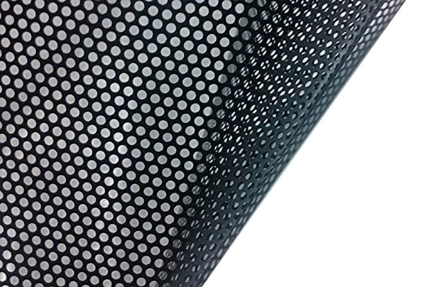 VViViD Black Perforated Vinyl Window Film to Prevent Bird Strike (54 inches x 120 inches Bulk Roll)
