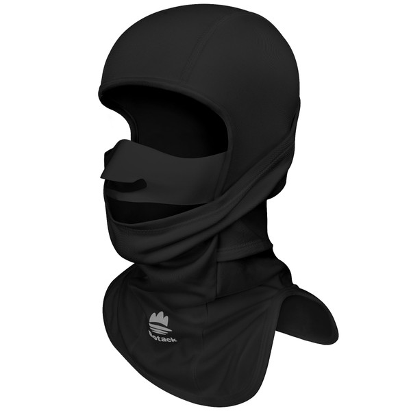 Botack Ski Mask for Men Women, Nose Opening Breathable Warm Balaclava Face Mask Windproof for Skiing Snowboarding Cycling Black