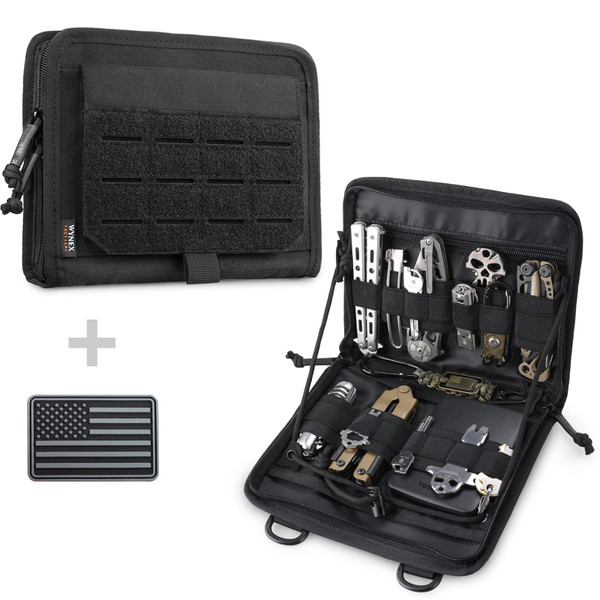 WYNEX Tactical Molle Admin Pouch, Laser-Cut, EDC Organizer Tool Pouch