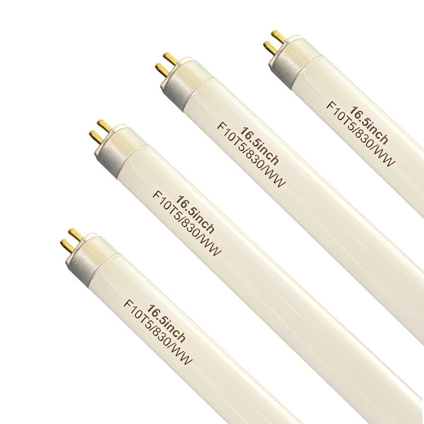 Flyercatch (4 Pack) 16’’ F10T5/830 Fluorescent Bulb Replacement for Jasco 10W 3000K Warm White Lamp for Under Cabinet, Counter Light Fixtures,16.5’’ Overall Length