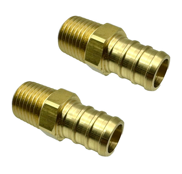 GRIDTECH Brass 1/2” PEX to 1/4” NPT Male Connector Fitting