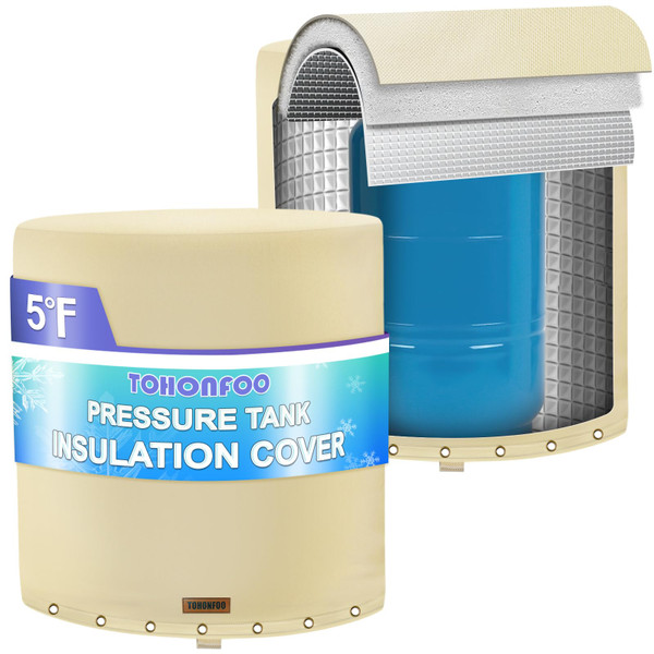 TOHONFOO Round Water Well Pressure Tank Cover Insulated, 28"Dia x 34"H