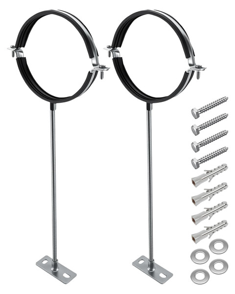 6 Inch Adjustable Pipe Bracket, B Vent Wall Round Gas Vent Pipe Strap