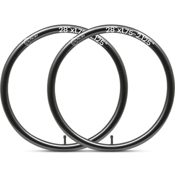 CalPalmy 28’’ x 1.75/1.95/2.125 Road/Mountain Bike Replacement Inner Tubes Schrader Valve 32mm for Road Bikes with Tire Size of 28’’ (2 Inner Tubes)