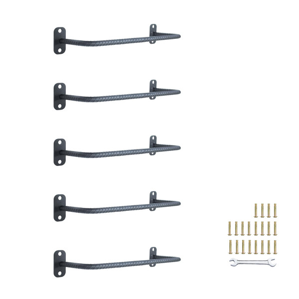 Zwinz 5-Rung Window Well Ladder, Heavy Duty Steel Basement Egress Ladder