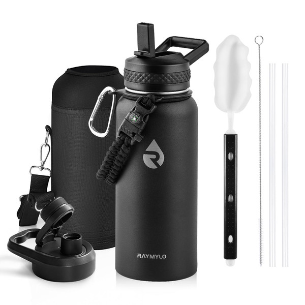 RAYMYLO Insulated Water Bottle 32 oz, Triple Wall Vacuum Stainless Steel