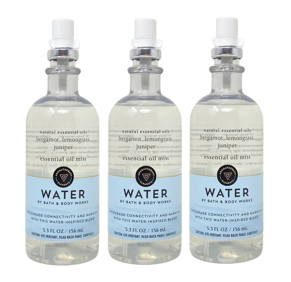 Bath & Body Works Aromatherapy Elements Water Bergamot + Lemongrass + Juniper 3 Pack Essential Oil Mist - Full Size Bath & Body Works Aromatherapy Elements Water Bergamot + Lemongrass + Juniper 3 Pack Essential Oil Mist - Full Size