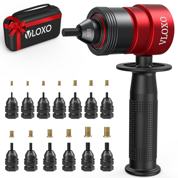 VLOXO Rivet Nut Drill Adapter for Electric Drill Upgraded Rivet Gun Kit