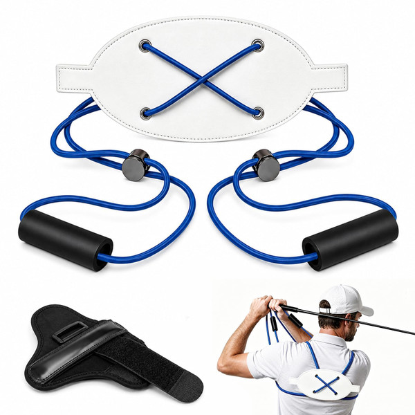 Golf Swing Rotation Trainer Strap, Adjustable Golf Swing Trainer Aid