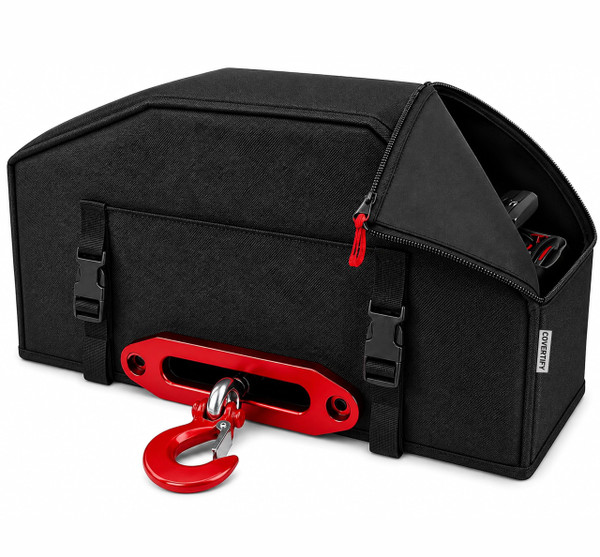 COVERTIFY Winch Cover With Buckle, 900D Heavy Duty Winch Cover