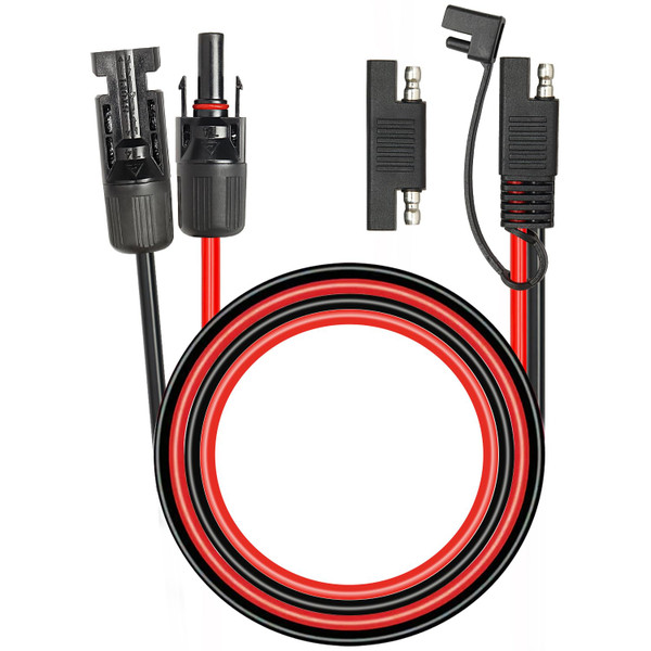 MOOKEERF Solar Panel to SAE Adapter Cable - 15FT 10AWG Solar Extension Cable for RV Solar Panel Caravan Battery Charger Kit with SAE Polarity Reverse Adapter