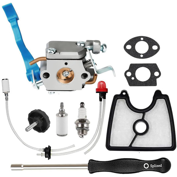 125b Carburetor with 545112101 Air Filter Fuel Line Kit for Husqvarna 125B 125BX 125BVX Leaf Blower Engine Replace for Zama C1Q-W37 590460102