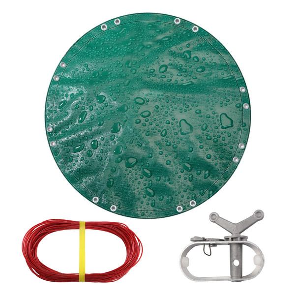 TARPAL 12ft Heavy Duty Round tarp with Accessories 10mil Circle Tarps