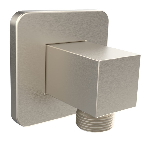 Aquaiaw Solid Brass Square Wall Supply Elbow with Flange, One-Piece Design