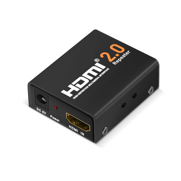 Flashmen HDMI Booster 2.0, 4K2K 1080P 3D HDMI Amplifier Repeater HDMI Powered Signal Amplifier Booster 18Gbps Bandwidth HDCP 2.2 Up to 60m/200ft Transmission Distance (Black)
