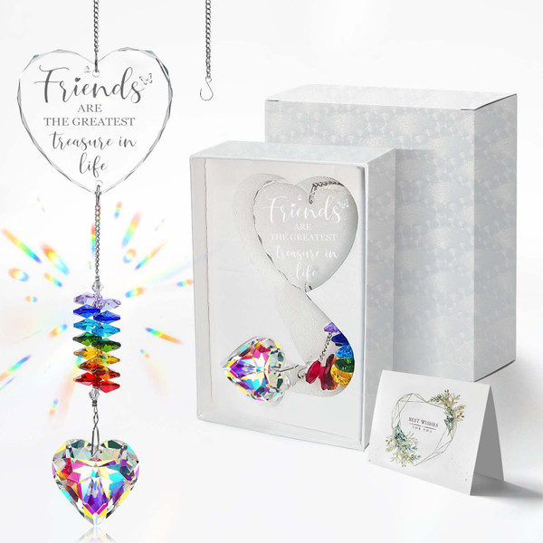 JOUWOTM Friendship Crystal Suncatcher Window Hanging Decor for Best Friend