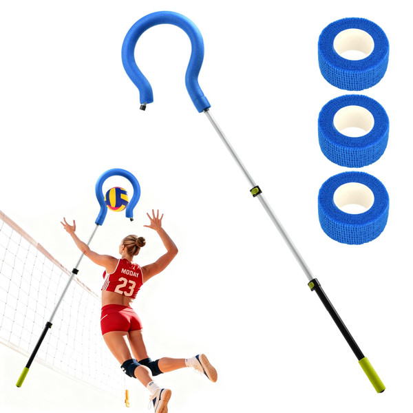 MFBJXC Volleyball Spike Trainer with Adjustable Height & Real Ball Feel
