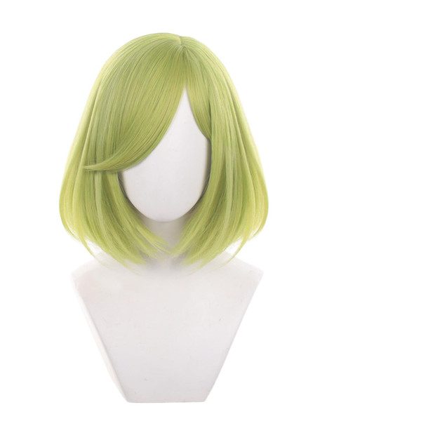 Tongtta Short Green Bobo Wig Halloween Costume Party Wigs for Adult