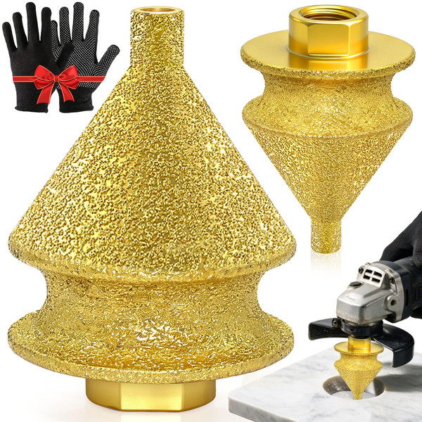 4-in-1 Diamond Chamfer Beveling Bit for Angle Grinder, 5/8"-11 Thread