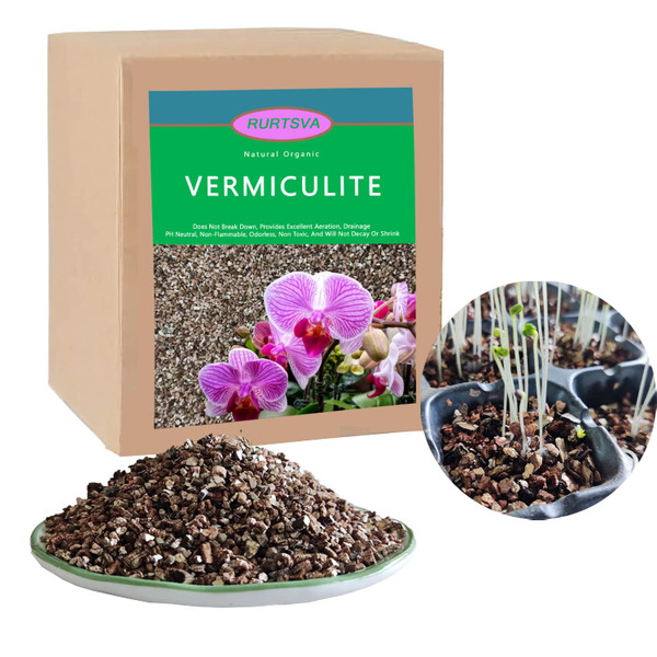 Natural Coarse Vermiculite 15QT for Plants Organic Occurring Mineral Potting Mix Medium for Potted Plants, Hydroponics, Terrariums, Orchids, Mushroom Or Reptile Habitats
