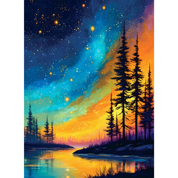 Northern Lights 500 Pieces Puzzle for Adults, Aurora Starry Nature Puzzle