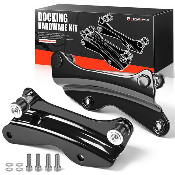 4 Point Docking Hardware Kit, Replace #52300354, Compatible with Harley Touring Road King Road Glide Street Glide Electra Glide 2014-2025, Quick Detach Hardware for Sissy Bar Luggage Rack