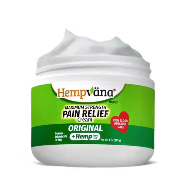 Hempvana Maximum Strength Relief Cream. Hemp Seed Oil for Muscles & Joints, AS SEEN ON TV, Odor-Free, Non-Greasy, Long-Lasting Relief