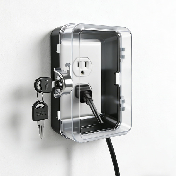 PILISPARK Outlet Cover, Baby Proofing, Shatterproof Safety Lock Box, Anti-Pry Wall Socket Protector, for Home Indoor Electrical Outlets & Switches, 6.69in*4.41in*2.95in (1 PC)