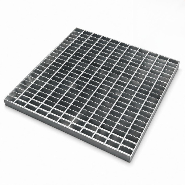 TONGMO 24 in Galvanized Steel Drain Grate, Serrated Steel Bar Grating with B125 Load Capacity, Anti-Slip Metal Catch Basin Grate for Driveway, Garage, Patio, Yard, Factory, and Outdoor Drainage