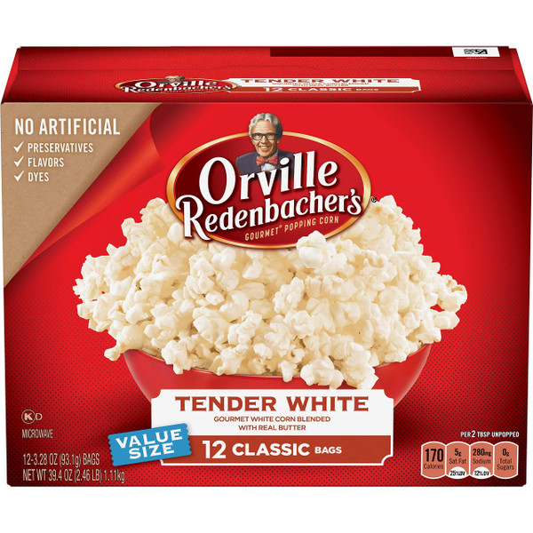 orville redenbacher's Tender White Popcorn, 3.28 Ounce (Pack of 12) orville redenbacher's Tender White Popcorn, 3.28 Ounce (Pack of 12)