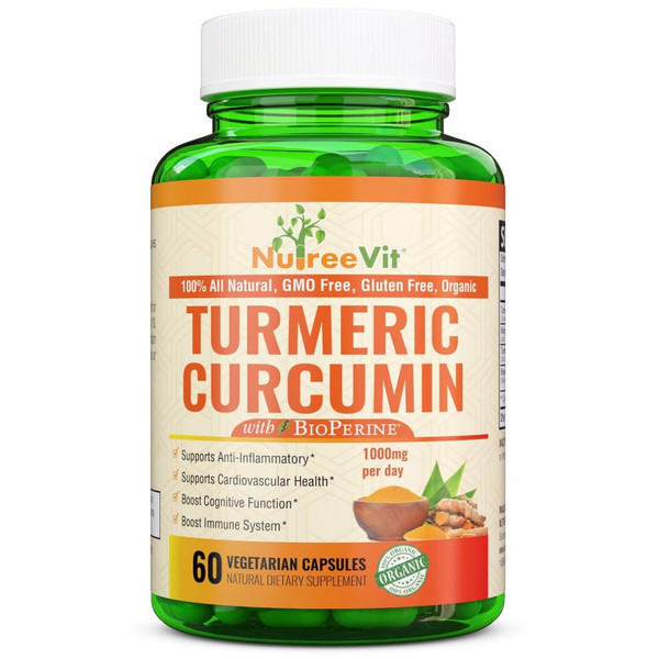 NutreeVit Turmeric Curcumin (180 Capsules)