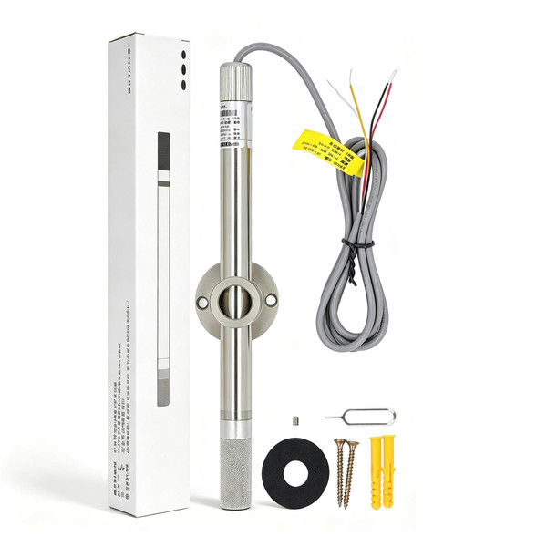 Temperature Humidity Sensor, 4‑20mA Output Temperature Humidity Transmitter Probe for Detection