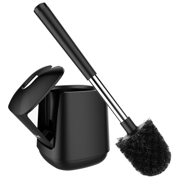 SetSail Toilet Brush and Holder, Toilet Bowl Brushes Holde, Black