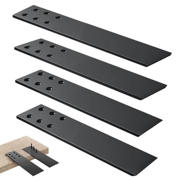 Countertop Support Brackets Heavy Duty 4 Pack 1/4" Thick 14 Inch Flat Hidden Knee Wall Countertop Bracket for Granite Quartz Wood Concret Countertops Screws Included