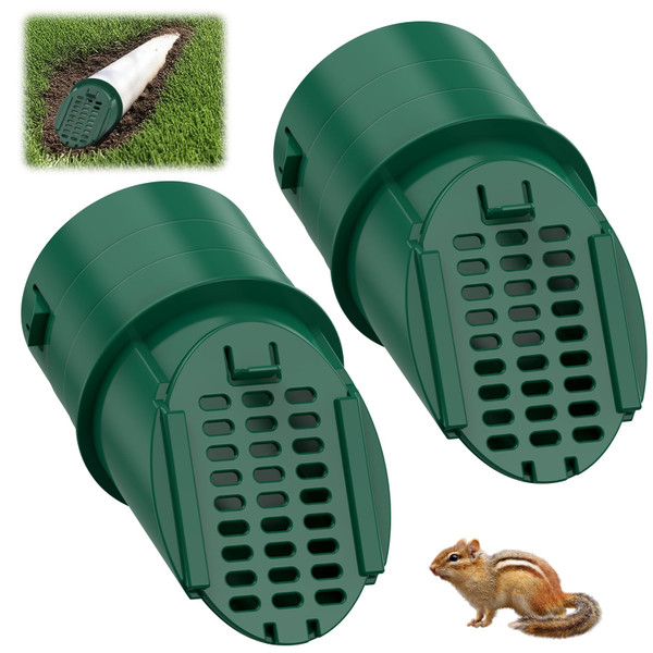 2 Pack 4" Slope Drainage Grate Cover, Rain Diverter, Drainage Grate Yard Drain, Drain Emitter for Sump Pump Discharge & Downspout Extensions, Fit 4" SCH 40, 4" SDR 35, 4" Corrugated Pipe-Green