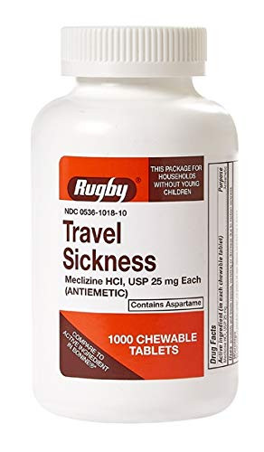 Travel Sickness 25mg 1000 Chewable Tablets