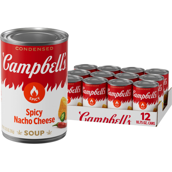 Campbell's Condensed Spicy Nacho Cheese Soup, 10.75 oz Can (Pack of 12) Campbell's Condensed Spicy Nacho Cheese Soup, 10.75 oz Can (Pack of 12)