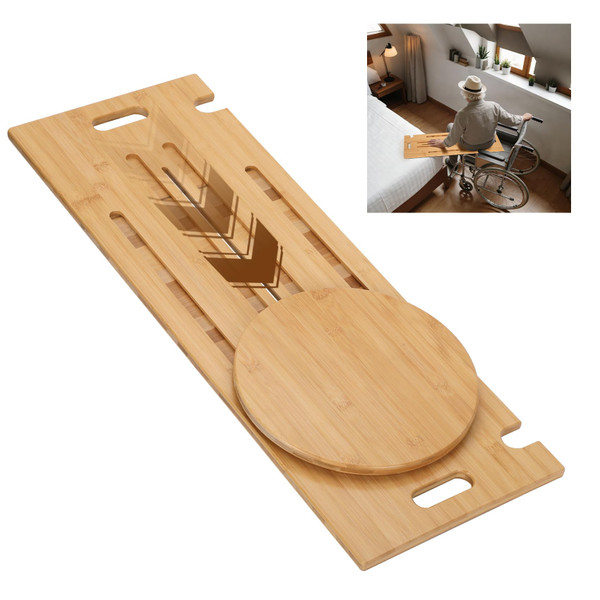 Slide Transfer Board with Turntable,Slide Board MakeTransfers Easier,Heavy-Duty Sliding Board for Patient Senior and Handicap Move Assist and Slide Transfer,Holds up to 450 Pounds